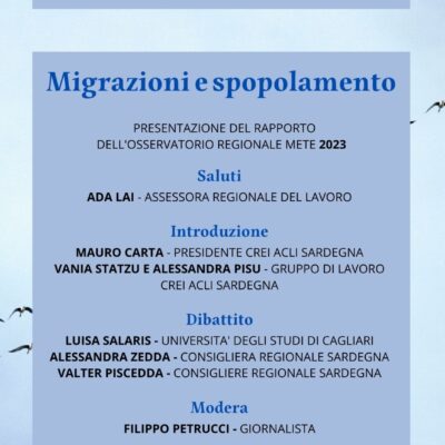 PRESENTAZIONE DEI DATI DELL’OSSERVATORIO REGIONALE DELLE MIGRAZIONI. RAPPORTO METE 2023